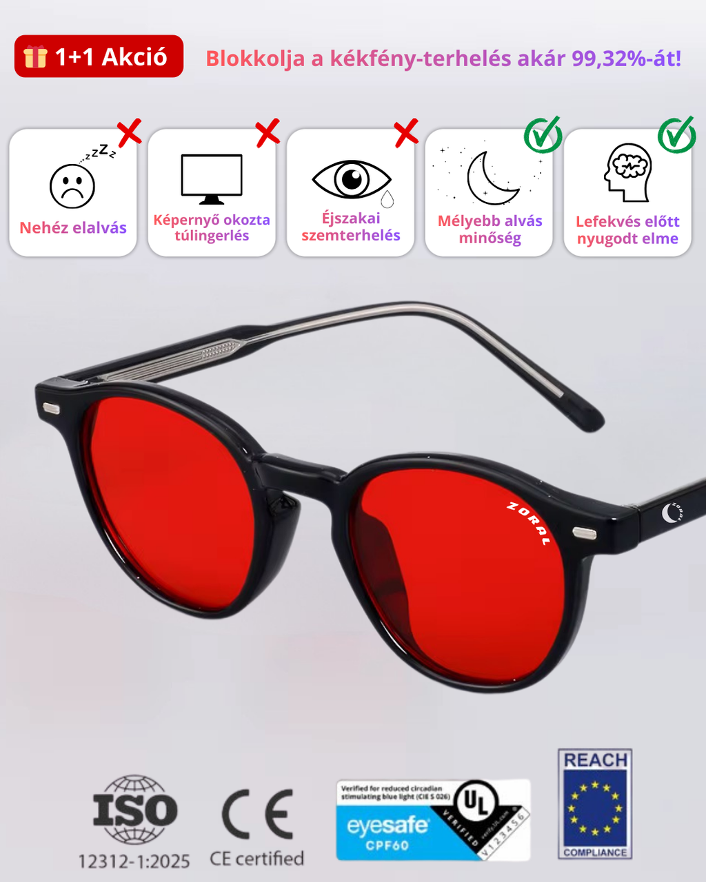 ZORAL - RED and YELLOW FILTER - UNISEX - Kékfény-szűrő szemüveg